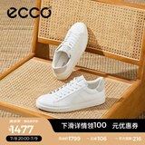 爱步（ECCO）休闲鞋小白鞋 休闲板鞋男鞋百搭系带潮流低帮鞋子 街头轻巧521304 白色/砂砾灰52130458336 43