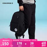 匡威（Converse）学生书包新款双肩包经典款大容量旅行包初高中生男女童通用背包 正黑色 M【30*11.5*44cm 约15L】