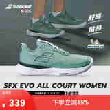 BABOLAT百保力官方舒适系列百宝力女款米其林鞋底网球鞋运动鞋SFX EVO 绿松石色/白色 36.5