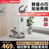 英尔健家用智能磁控踏步机踩踏机室内漫步机多功能迷你椭圆仪运动健身 [升级款]可调高度扶手-蓝牙APP
