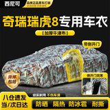 西尼可奇瑞瑞虎8车衣全车罩虎8plus虎8pro虎8l卓越版鲲鹏版SUV防晒防雨 隔热加棉绒【数码迷彩】加厚牛津布 2021-2025款奇瑞瑞虎8专用车衣罩