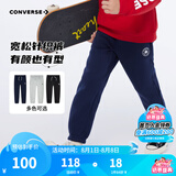 Converse匡威儿童装男童裤子春秋儿童运动裤小学生修身长裤秋冬季束脚裤子 藏青蓝-冬季加绒 24批 110 /50 【建议身高98-104cm】