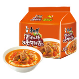 康师傅方便面 经典西红柿炖牛腩面五连包104g*5 泡面袋装速食 方便食品