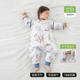 贝肽斯婴儿睡袋防惊跳夏季空调房薄款小孩子儿童睡袋0-3岁保护肚子着凉 夏天（前6后4 20-25℃）繁枝 L码2-4岁 建议身高90-105cm