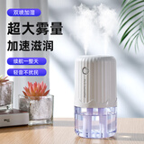 菲淼车载加湿空气净化器雾化香薰喷雾机汽车用车内氛围灯清 白色蓄电款【1瓶香水】