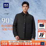海澜之家（HLA）羽绒服男装24秋冬季轻商务时尚简约白鸭绒保暖舒适上衣服男士外套 黑色55 M /170建议63-68kg