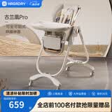 哈卡达宝宝餐椅婴儿成长椅学座椅多功能椅子家用餐桌椅子可折叠学坐神器 【升级款】古兰凰pro