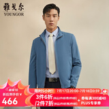 雅戈尔（YOUNGOR）单夹克男立领单茄克四面弹舒适夹克男士上衣外套 VJJK414977HQA蓝色 L 175/96A