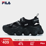 FILA 斐乐官方FRAGOLA女鞋摩登凉鞋夏款厚底玛丽珍运动凉鞋 黑-BK 35.5