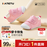 卡特兔宝宝学步鞋儿童凉鞋夏季婴儿童鞋软底机能鞋男女宝网眼透气室内鞋 粉色-棉纱 17 内长11.0cm 脚长10.0-10.5