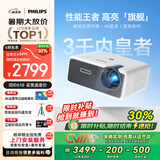 飞利浦（PHILIPS）NeoPix 745投影仪家用 办公培训游戏投影机 智能家庭影院电视（无感自动对焦 超清高亮直投）