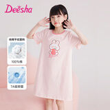 笛莎（DEESHA）【7A抑菌】女童睡裙公主风小女孩纯棉夏季薄款透气中大童连衣裙