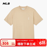 MLB男女情侣运动纯色刺绣小logoT恤时尚3ATSB1143