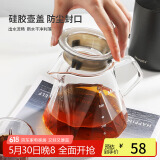 Mongdio手冲咖啡分享壶高硼硅透明耐热玻璃咖啡萃取滴漏壶600ML