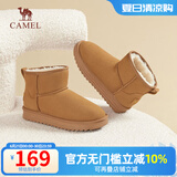 骆驼（CAMEL）雪地靴女冬季新款加绒保暖加厚棉鞋休闲短靴子 L23W275157驼色 35 (225mm)