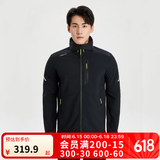 迪卡侬（DECATHLON）软壳衣男上衣男软壳外套抓绒加厚保暖防泼水防风男士夹克 【男士】经典黑 M