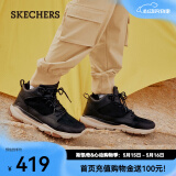 斯凯奇（Skechers）高帮男士工装靴保暖防寒马丁靴休闲鞋雪地增高男靴65731 黑色/BLK 41