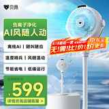 贝昂空气循环扇静音卧室客厅电风扇智能语音节能大风力直流变频家用风扇台式桌面电风扇3D摇头 SF3 Pro鸿蒙智联【功能升级】