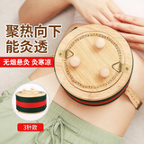 艾世康家用无烟艾灸盒木质艾灸罐中医院同款艾灸仪器肚子腹部随身灸全身 (升级石墨净烟)三针艾灸罐1个