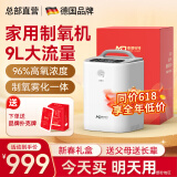 麦德哈特家用制氧机吸氧机送氧气机便携式车载家庭小型呼吸一体机带雾化 【新春礼盒】9L可调-春节回家送父母送长辈