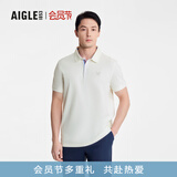 AIGLE艾高短袖POLO衫T恤春夏DFT速干吸湿排汗户外休闲运动舒适男 茉莉白 BC421 XXL