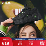 斐乐（FILA） 可颂面包鞋运动鞋女休闲鞋老爹鞋厚底鞋子 黑-BK 37.5