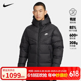 耐克NIKE羽绒服男短款连帽SF WR 650-D FLD外套FB8178-010黑XXL