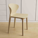 喻品餐椅塑料椅子靠背家用凳子加厚餐厅办公简约餐桌椅YK108卡其1把