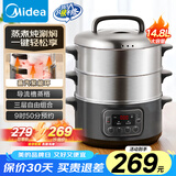 美的（Midea）电蒸锅多功能家用电火锅电煮锅电热锅三层大容量14.8L大容量智能预约MZ-ZG28Power501