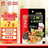 海底捞 火锅底料 上汤三鲜100g一人食火锅底料 麻辣烫香锅冒菜干锅串串