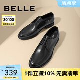 百丽通勤商务皮鞋商场同款舒适牛皮男士正装鞋婚鞋CF01DCM9【预售】 经典黑 41 (255mm)