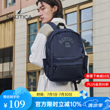 NAUTICA诺帝卡男女双肩包大容量商务通勤笔记本电脑包时尚潮流背包书包 藏青色