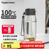 特百惠（Tupperware）乐趣550ML塑料杯夏季男女学生便携运动水杯子大容量双饮口 都市灰