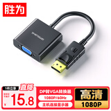 胜为（shengwei）DP转VGA转换器 Displayport转VGA母头高清转接线头 笔记本电脑接显示器投影仪线 DC-101