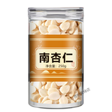 北京同仁堂承德甜南杏仁片500g原味坚果干南北食用打豆浆生苦北中药材 南杏仁250g【去皮杏仁】【罐装】
