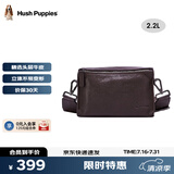 暇步士（Hush Puppies）男士单肩包斜挎包新款时尚户外通勤真皮邮差包牛皮小背包送男友 咖色HA-2011708W-5010
