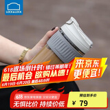 乐扣乐扣（LOCK&LOCK）咖啡杯耐热玻璃水杯子男女学生便携式双饮吸管杯随手杯500ML灰色