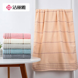 洁丽雅（grace）纯棉男女澡巾柔软强吸水简约素色家用洗澡浴巾加厚酒店全棉大毛巾 深灰色-单条浴巾