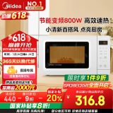 美的（Midea）变频小清新微波炉 液晶屏幕 磨砂面板 小型20L家用 匠心工艺（PM2002）