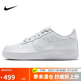 耐克NIKE板鞋女子大童空军一号 AIR FORCE 1运动鞋 DH2920-111白36