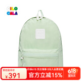 CILOCALA双肩包女M+号登山包校园电脑包大容量旅行包上班出游背包帆布书包 GREEN
