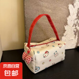 京东物流 新款手提包凯蒂猫大容量便携手拎收纳包高颜值化妆包 kitty和小狗