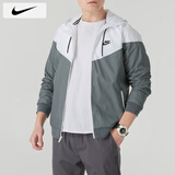 耐克（NIKE）外套男装上衣 25夏季新款运动服梭织立领防风衣休闲透气速干夹克 风行者/灰白/晒图退10 L （175/92A）