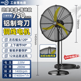 森和（SENHE） 工业风扇电风扇落地扇牛角扇大功率大风力强力大风扇工厂车间商用吹甲醛除挂墙式 750落地扇-弯刀铝叶【一键摇头】加粗网