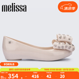 Melissa（梅丽莎）蝴蝶结低跟时尚通勤休闲女士单鞋33680 米白色 38