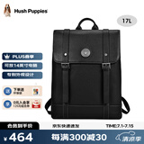 暇步士（Hush Puppies）男包双肩包高档商务男士大容量真皮背包电脑包时尚潮流通勤旅行包 午夜黑HA-1711861W-5720