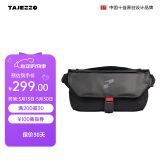 探迹者（TAJEZZO）N6mini潮流单肩斜挎包男士机能休闲通勤便携挎包胸包骑行小背包 N6mini-黑色考杜拉【推荐】