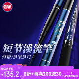光威（GW）鱼竿手竿3.6米水色良辰溪流竿超轻超硬28调钓鱼竿短节鱼杆渔具