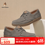 暇步士（Hush Puppies）休闲皮鞋男士软底德比百搭乐福鞋W1D44AM3 灰色 44