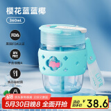 物生物（RELEA）水杯女玻璃杯手持咖啡杯夏季双饮吸管杯学生杯子生日礼物